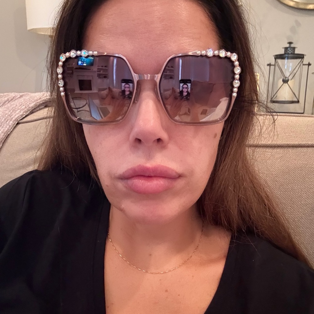 Henri Bendel Pearl-Embellished Sunglasses
